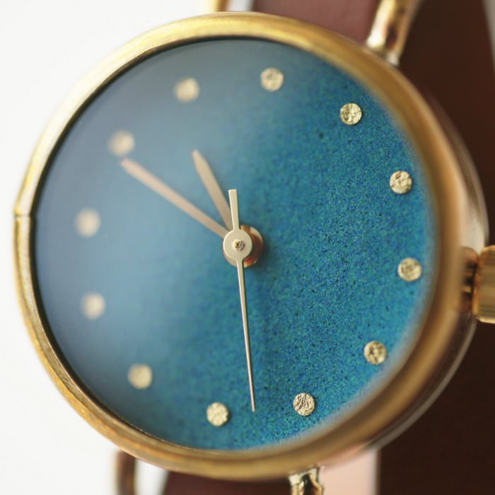 35_03 iroha 群緑 真鍮シンプルケース - シーブレーン ‐ ハンドメイドの腕時計・置時計