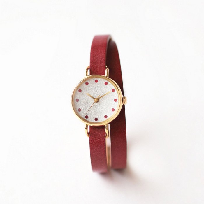 はなもっこ　繧繝シリーズ　辰砂 - シーブレーン ‐ ハンドメイドの腕時計・置時計