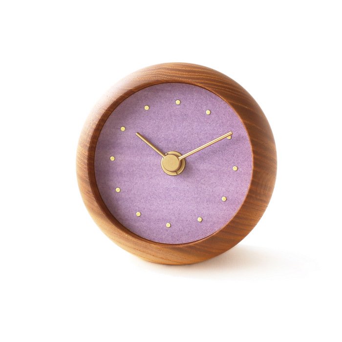 置時計 藤紫 はなもっこ｜ ハンドメイド時計のシーブレーン【公式】