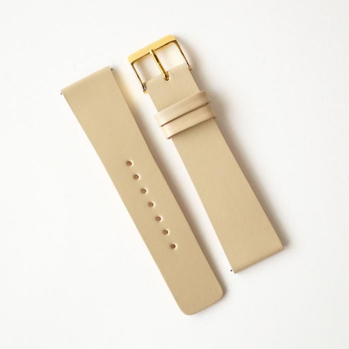 美品✨ Sov. ソブ レザー トレンチコート ベージュ 36 本革羊革　ベルト No. ベージュ スクエアタイプ専用革ベルト | シーブレーン腕時計用革ベルト