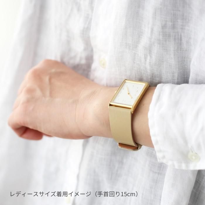 No. ベージュ スクエアタイプ専用革ベルト | シーブレーン腕時計用革ベルト