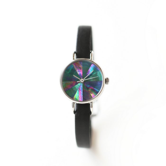 青貝 ステンレス・レディース 腕時計 ｜ 日本の美を楽しむシンプルな手作り腕時計【はなもっこ】