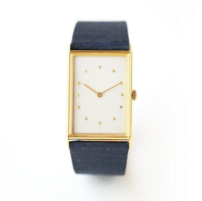 水晶 こないろ スクエア腕時計 ｜ 日本の美を楽しむシンプルな手作り