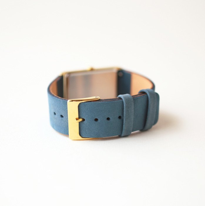 No.N10 オールドブルー　スクエアタイプ専用革ベルト | シーブレーン腕時計用革ベルト