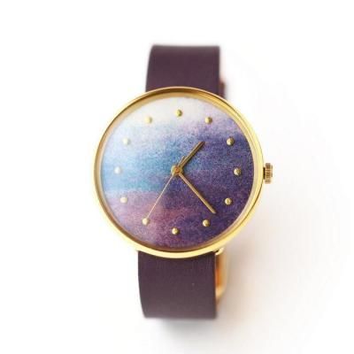 はなもっち　0421 紫系 時計 - シーブレーン ‐ ハンドメイドの腕時計・置時計