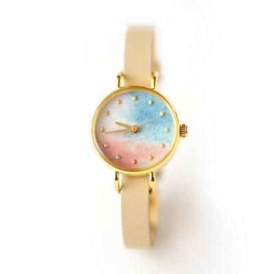 はなもっち　0712 彩霞【はなもっこ】ー天然石の色彩が生み出す世界にひとつの腕時計