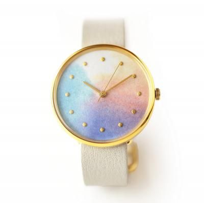 はなもっち　0916 ピンク系 時計 - シーブレーン ‐ ハンドメイドの腕時計・置時計