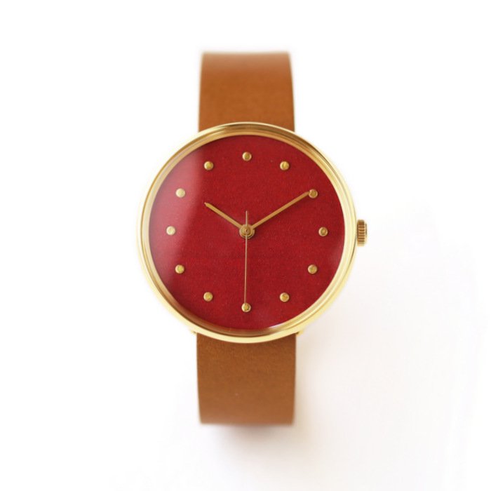 辰砂 こないろ ユニセックス腕時計 ｜ 日本の美を楽しむシンプルな手作り腕時計【はなもっこ】