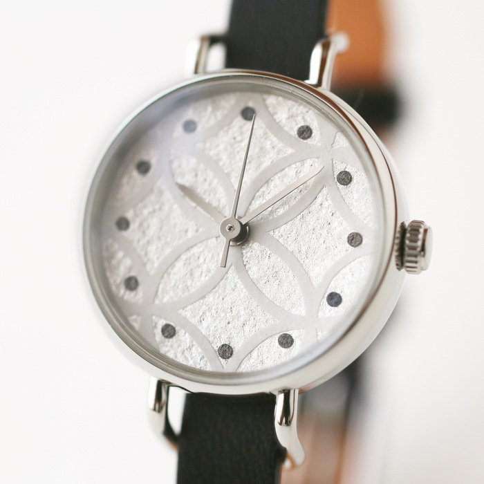 紋切り 七宝紋 ステンレス・レディース 腕時計 ｜ 日本の美を楽しむシンプルな手作り腕時計【はなもっこ】