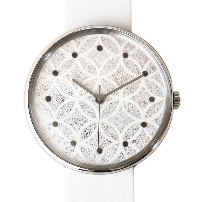紋切り 七宝紋 ステンレス・ユニセックス腕時計 ｜ 日本の美を楽しむシンプルな手作り腕時計【はなもっこ】