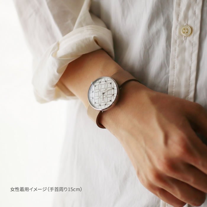 紋切り 七宝紋 ステンレス・ユニセックス腕時計 ｜ 日本の美を楽しむシンプルな手作り腕時計【はなもっこ】