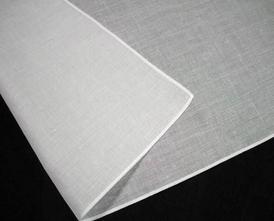 A46（お買い得品）麻綿ハンカチソフトスラブネップ入り45x45