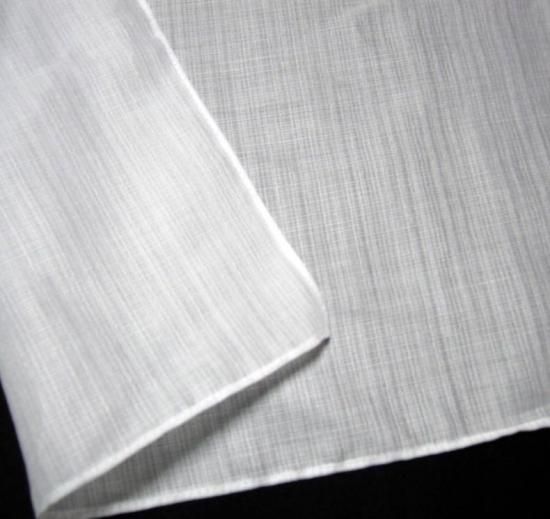 Y34(お買い得品)綿ハンカチジャガードソフトブッチャー約52x52 約9g