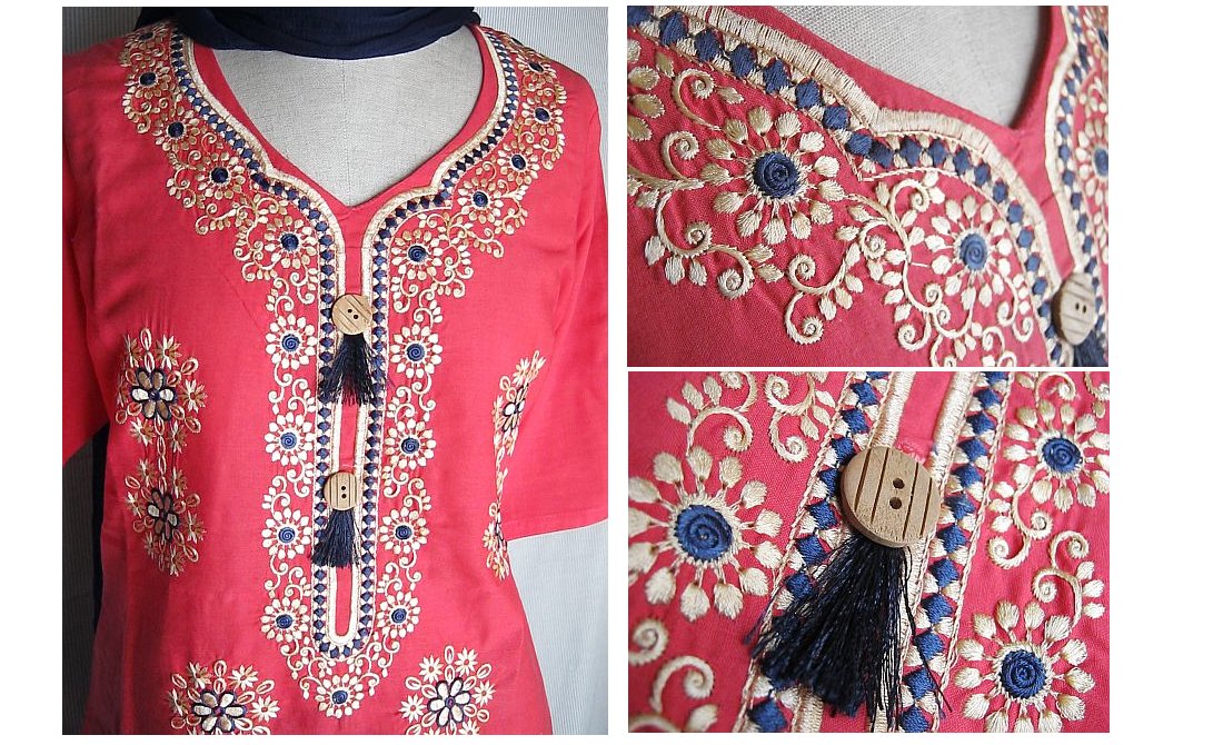 インドのプリントのパンジャビドレス、その他ラクナウチカン刺繍 