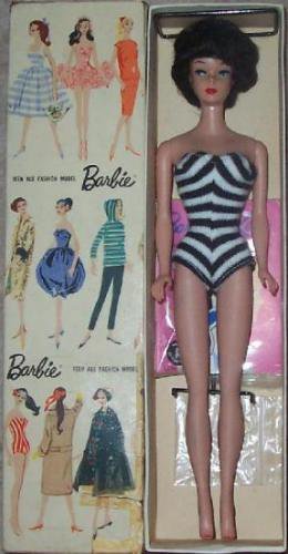 1961) ブラック バブルカット バービー （NMIB） 2 - バービー人形の