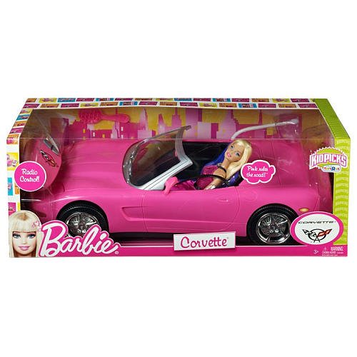 Barbie kidpicks remote control corvette & store barbie doll