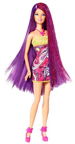 Barbie - Hairtastic Salon Barbie Doll - Purple Hair - バービー人形の通販・販売なら【ピーチェリノ】