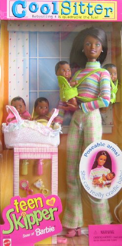 Barbie Cool Sitter Teen SKIPPER Doll AA w 4 Babies Dolls (1998) -  バービー人形の通販・販売なら【ピーチェリノ】