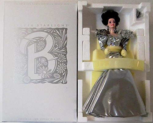 SILVER STARLIGHT BARBIE PORCELAIN LIMITED EDITION SERIAL # 00846 (1993  TIMELESS CREATIONS) - バービー人形の通販・販売なら【ピーチェリノ】