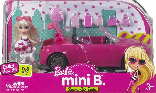 Barbie Mini B Convertible Sport car and Doll - バービー人形の通販