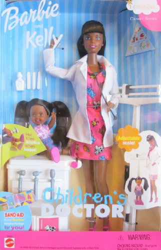 CHILDREN'S DOCTOR Barbie and Kelly Doll AA PEDIATRICIAN I Can Be... CAREER  Series (2000) - バービー人形の通販・販売なら【ピーチェリノ】