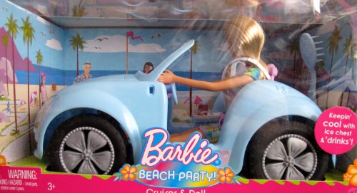 Barbie BEACH PARTY CRUISER Vehicle & DOLL Set - CAR & DOLL, Ice Chest &  MORE! (2008) - バービー人形の通販・販売なら【ピーチェリノ】