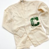 50~60s VINTAGE lettered knit cardigan "C BAND"