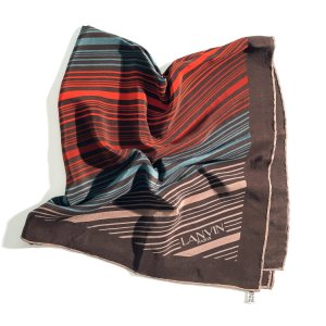 LANVIN / Vintage scarf "line pattern"