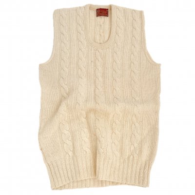 70's VINTAGE cable knit vest "Sears"