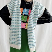 VINTAGE knit vest cardigan