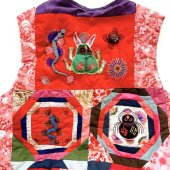 VINTAGE quilt china vest "handmade"