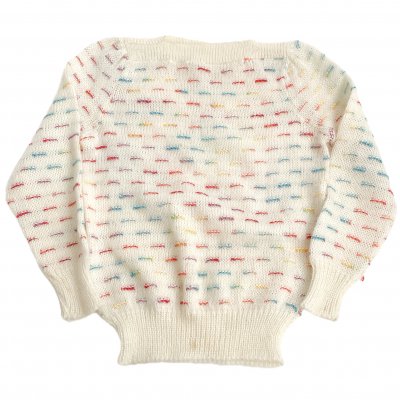 VINTAGE knit "random rainbow lines"