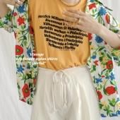 VINTAGE floral pattern shirt "shapely"
