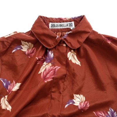 VINTAGE leaf pattern shirt "loubella"

