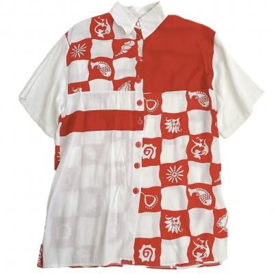 VINTAGE Grid pattern Short sleeve
