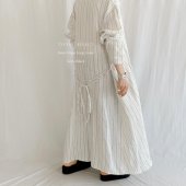 Stripe Linen Gown