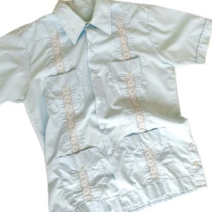 VINTAGE cuban shirt "floral lace"