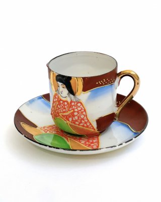 Vintage cup and saucer made in japan