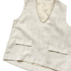 spring tweed fringe vest
