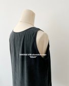 VINTAGE Silk sleeveless tops "black"