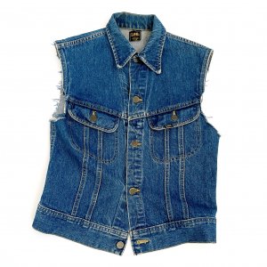 70-80s VINTAGE Custom Denim Vest "lee"