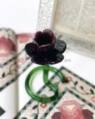 Vintage glass candle holder "flower"