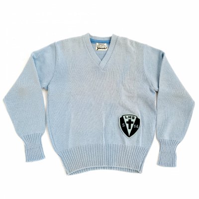 VINTAGE V-neck knit tops "Criterion"