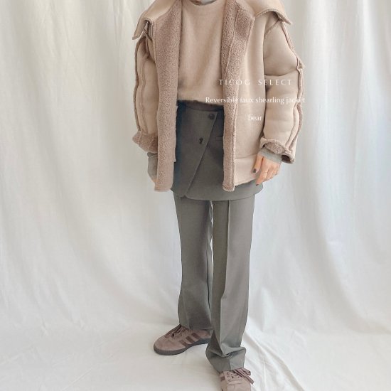 Reversible faux clearance shearling coat