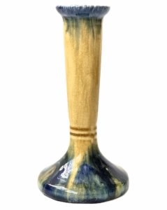 Vintage Ceramic Flower vase "melt navy & yellow"