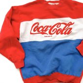80's VINTAGE Color scheme sweat tops "Coca-Cola"