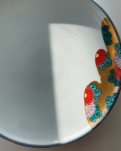 Old fruits plate "有田焼 龍峰作"(JAPAN)