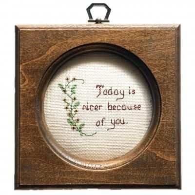 Antique embroidery wood Frame
