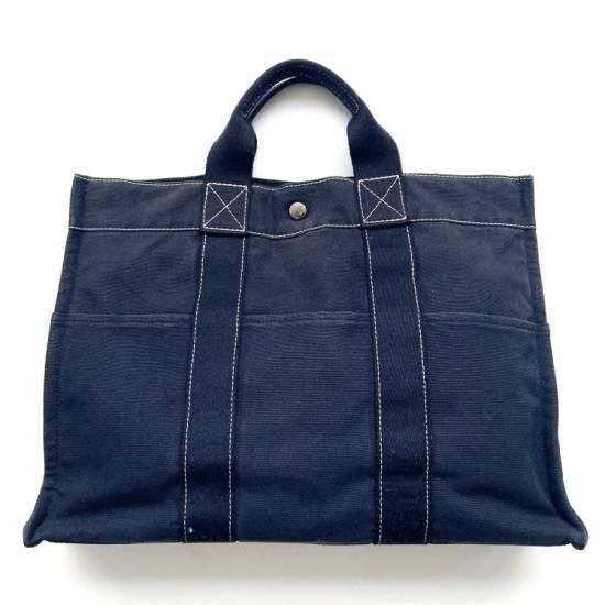 Navy canvas online bag