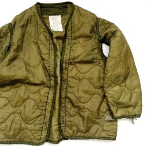70's VINTAGE Military Liner quilting jacket "custom"